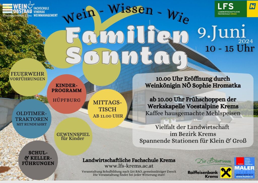 Familiensonntag 9. Juni 2024, 10-15 Uhr