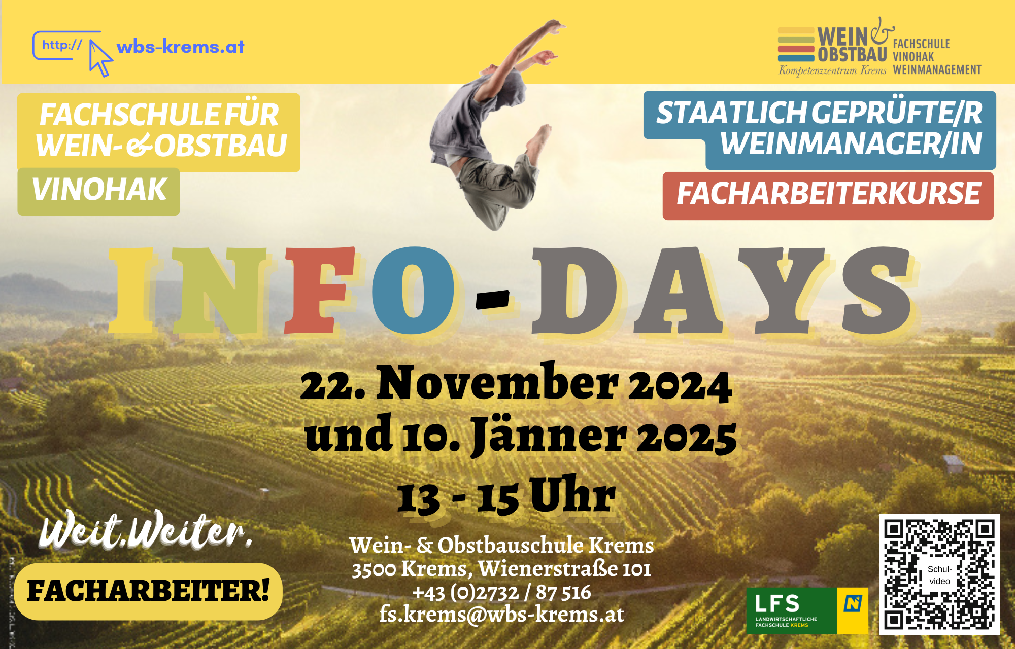 INFODAY’s am 22. November 2024 und am 10. Jänner 2025