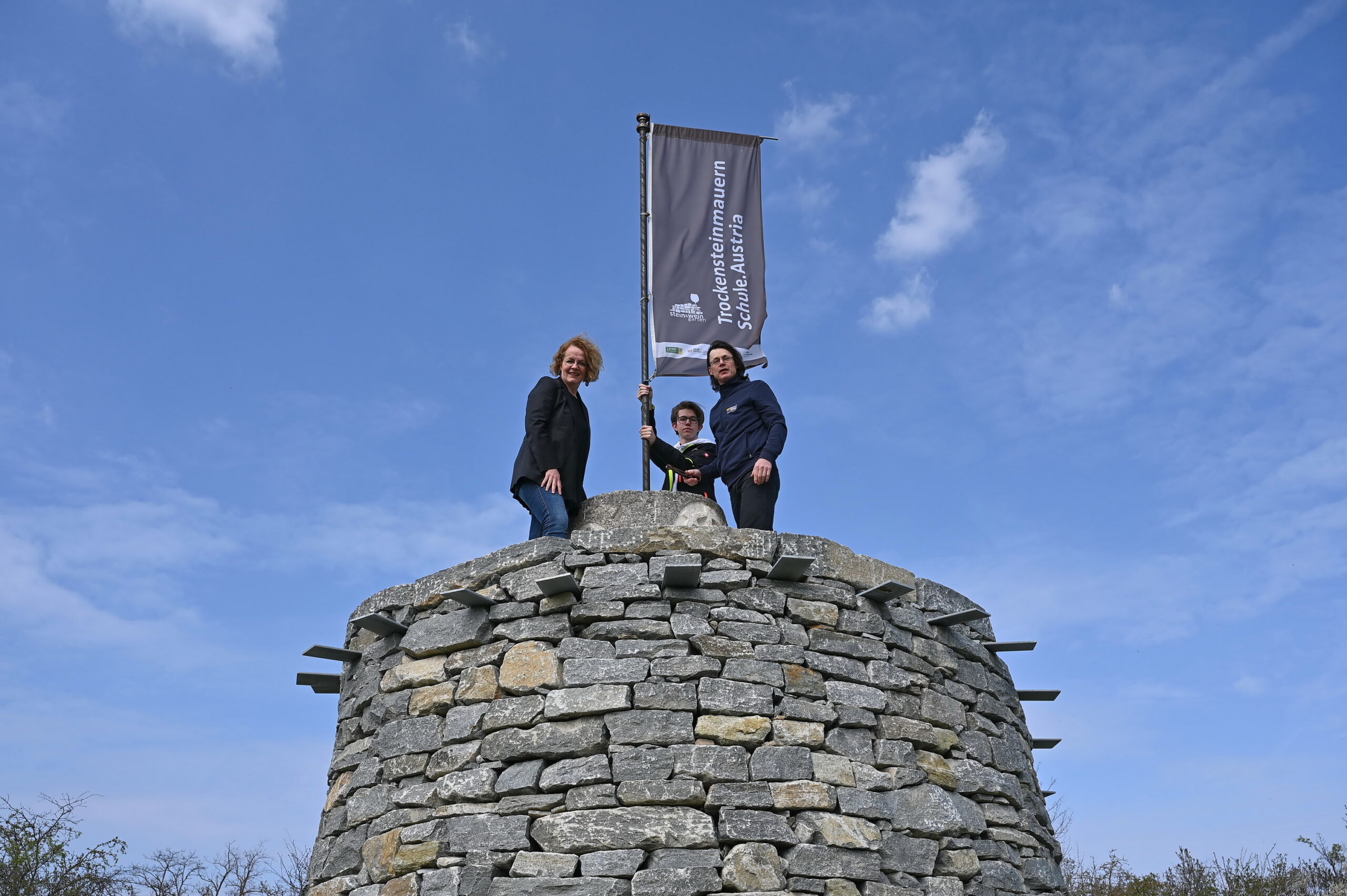 Markanter Steinturm der Weinbauschule Krems fertiggestellt