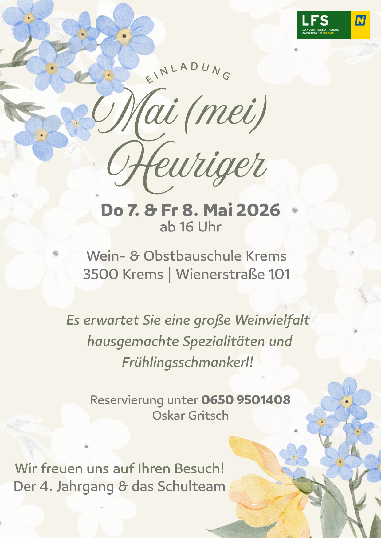 Mai (mei) Heuriger Flyer